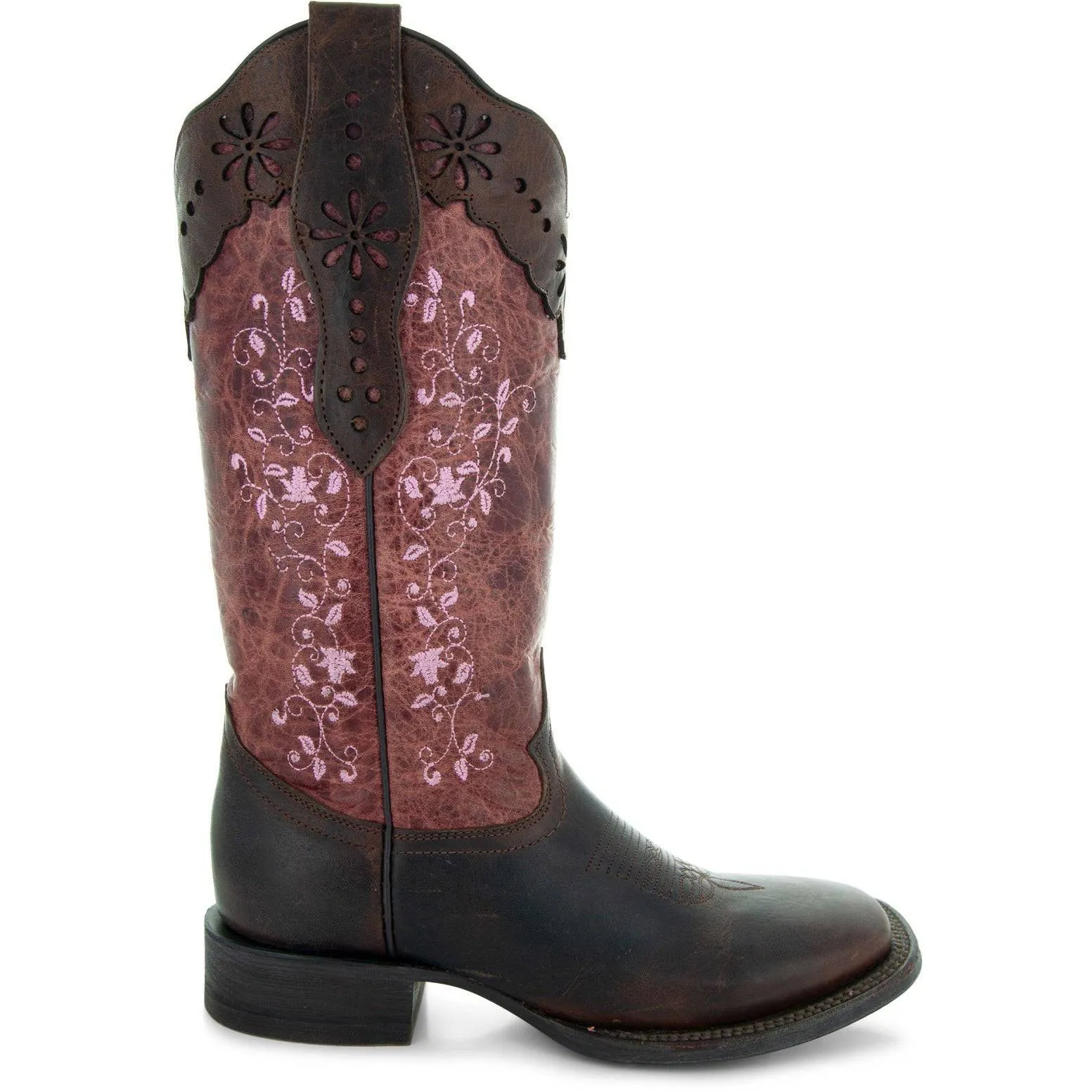 Pretty in Pink Womens Embroidered Cowgirl Boots by Soto Boots M4004