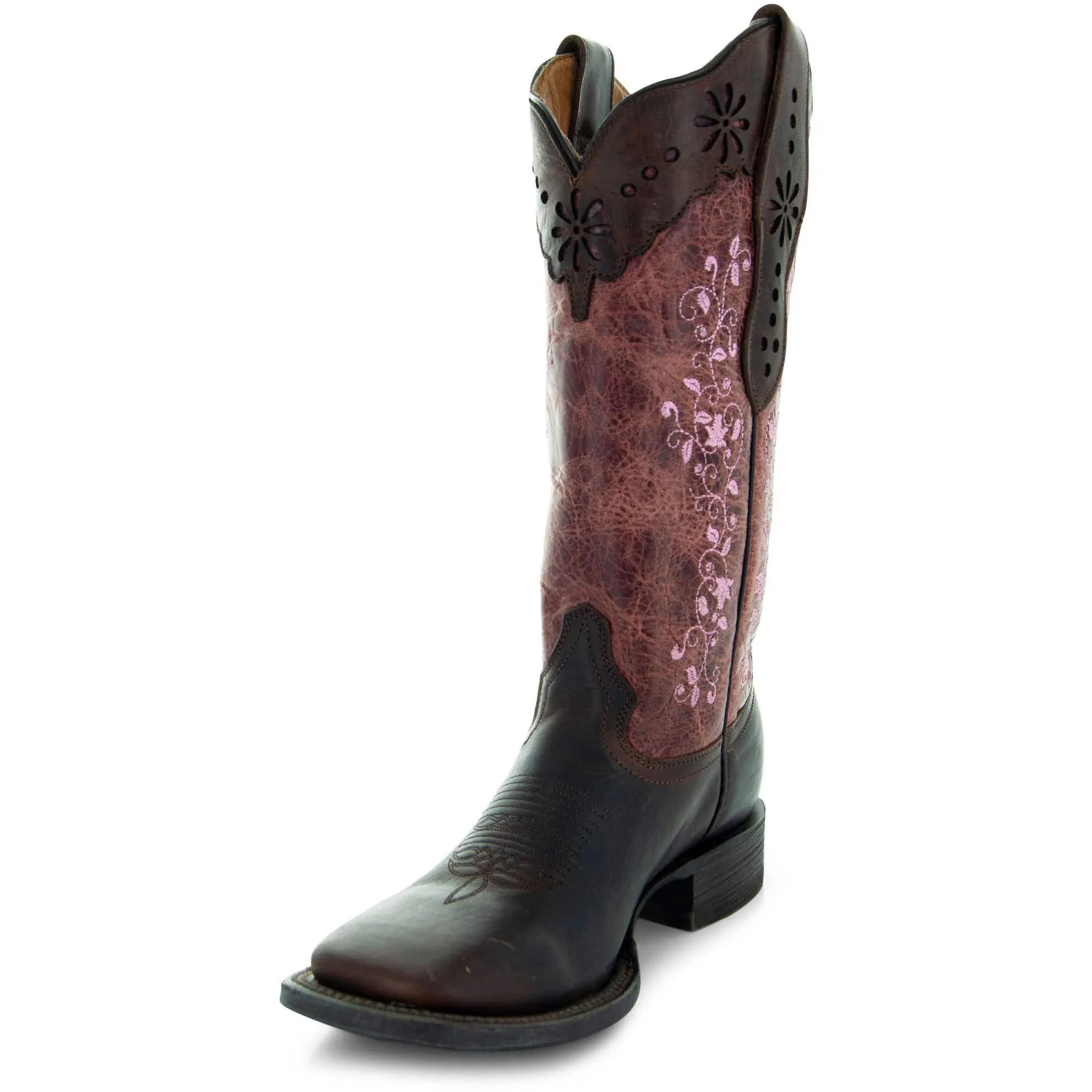 Pretty in Pink Womens Embroidered Cowgirl Boots by Soto Boots M4004