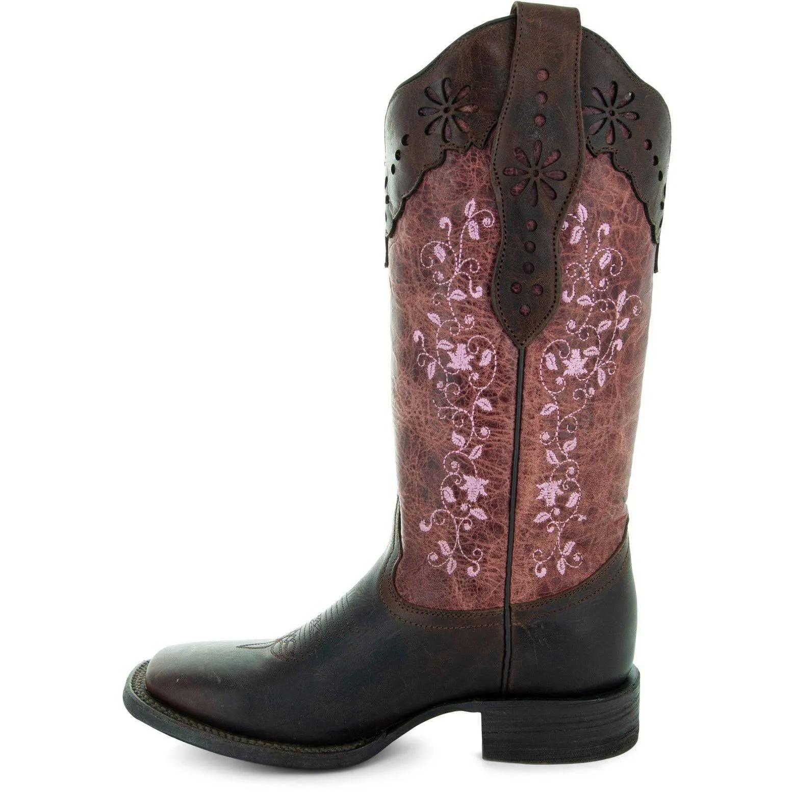 Pretty in Pink Womens Embroidered Cowgirl Boots by Soto Boots M4004