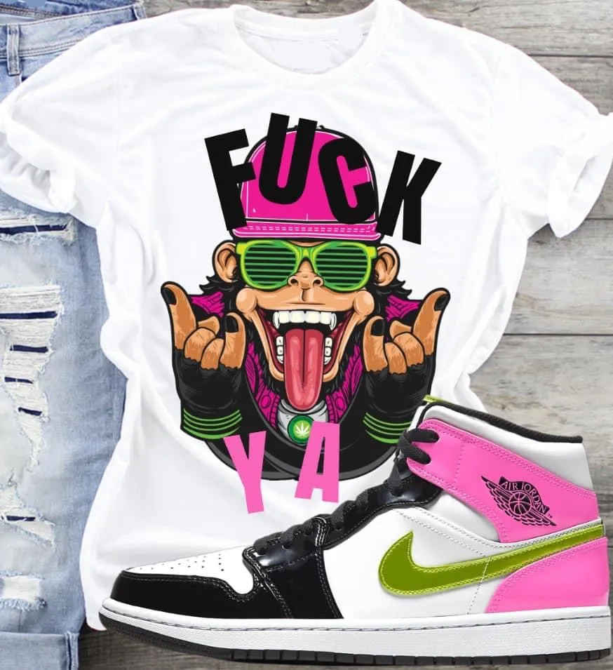 "F Money" T-shirt to Match J 1 Mid Cyber Pinks