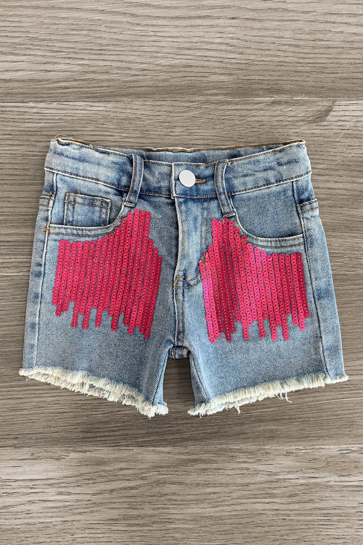 "Sassy Mode" Pink Denim Short Set