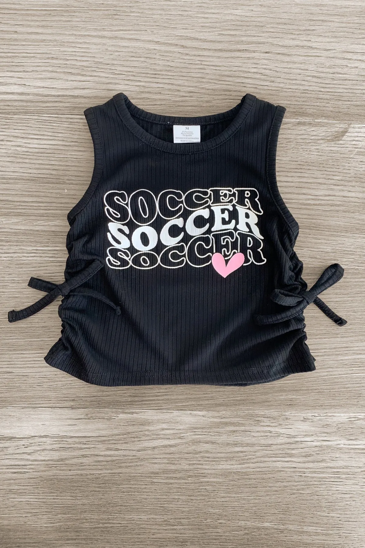 "Soccer" Black & Pink Short Set