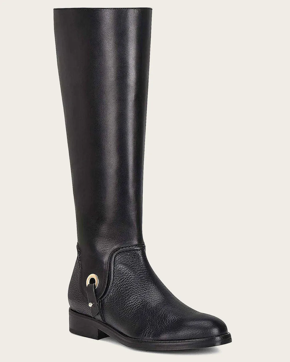 Riding style black deer boot