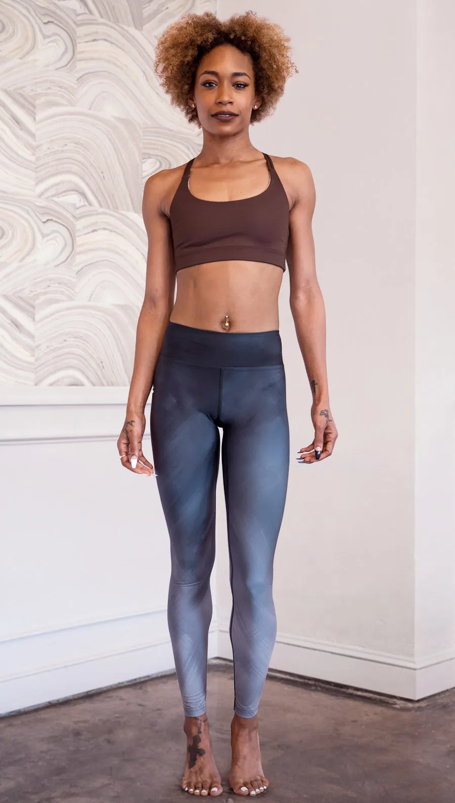 Rose Black Ombre - Full Length Triathlon Leggings