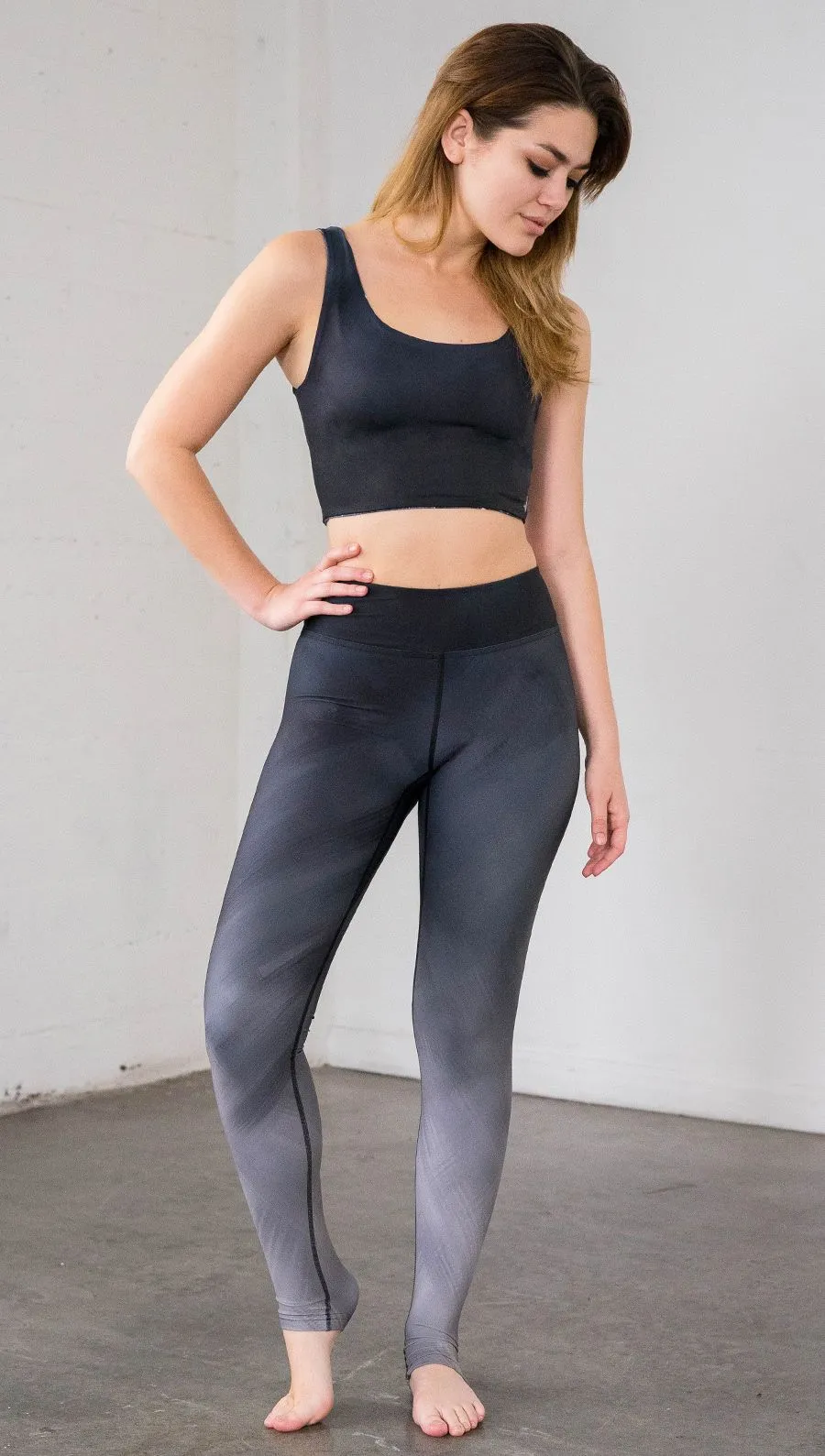 Rose Black Ombre - Full Length Triathlon Leggings