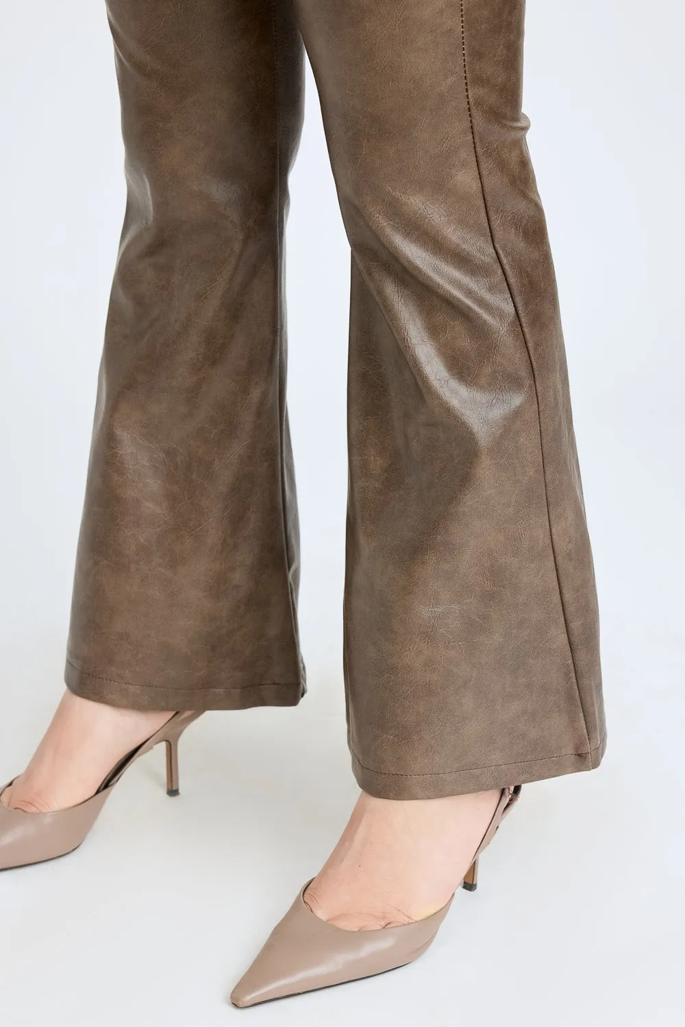 Sand Bootcut Wide Trouser