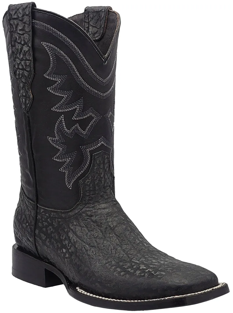 Silverton Missouri All Leather Wide Square Toe Boots (Black)