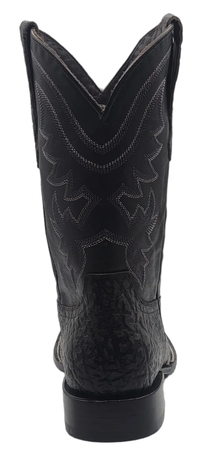 Silverton Missouri All Leather Wide Square Toe Boots (Black)