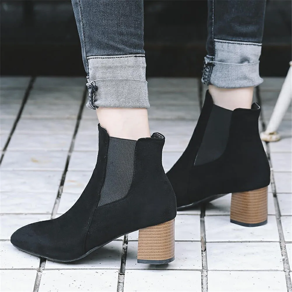 Slip On Ankle  Print Winter Chelsea Boots Woman