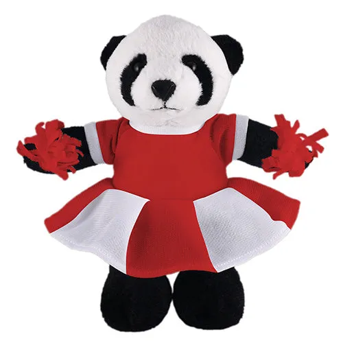 Soft Plush Stuffed Panda with Cheerleader Outfit