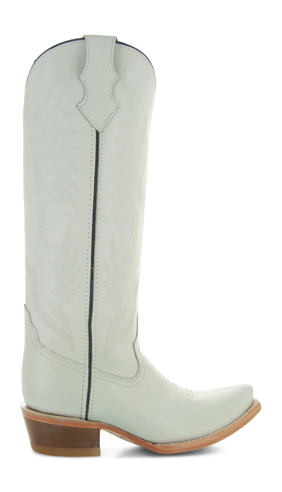 Soto Boots Tall Ivory Leather Womens Cowgirl Boots M1003