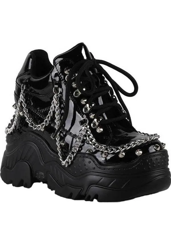 Space Candy [Black Patent] | PLATFORM SNEAKERS**