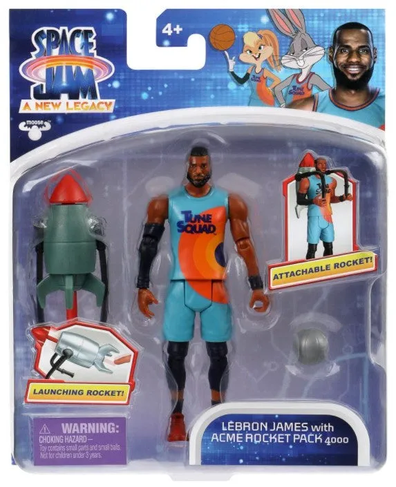 Space Jam: A New Legacy Season 1 Ballers Figure Pack- Lebron & Acme Rocket Pack NBA