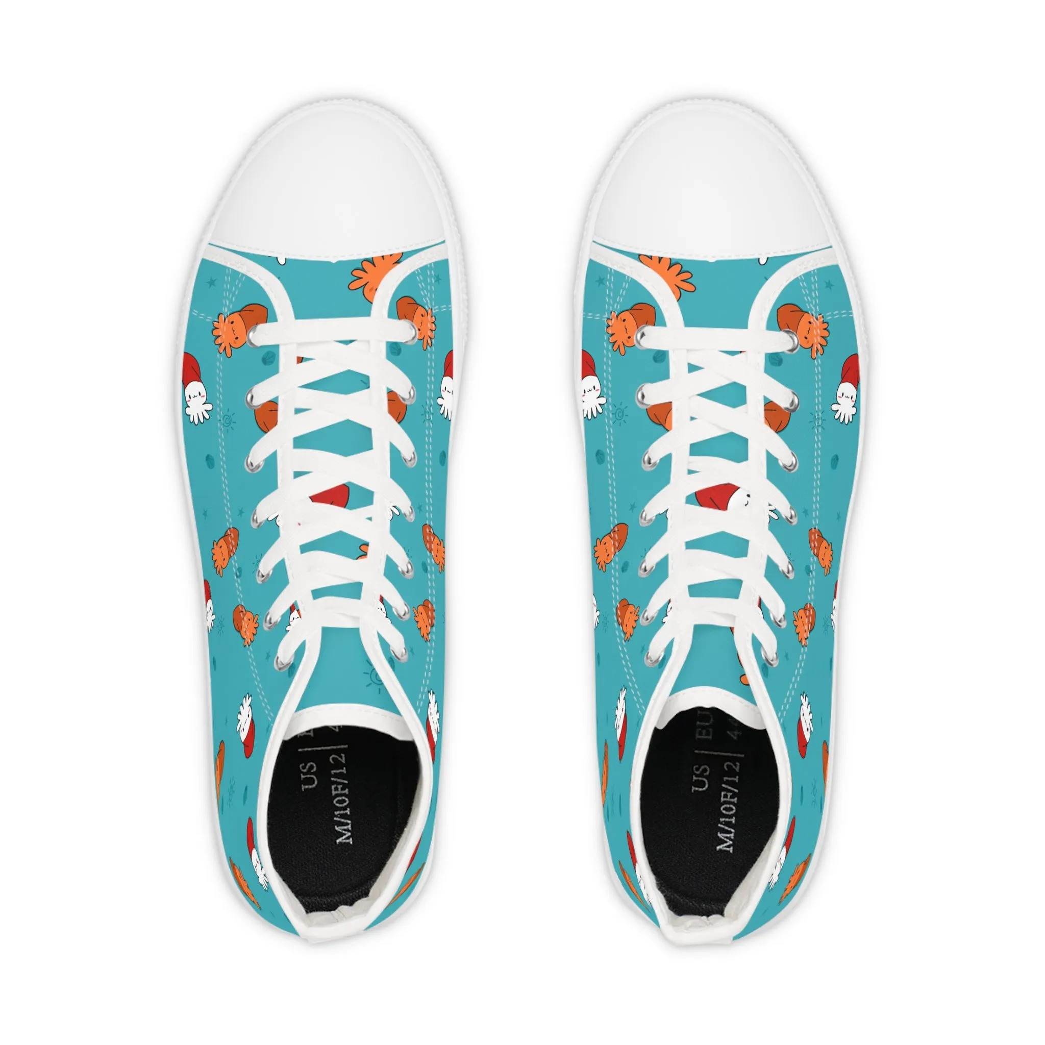 Squid Orange Men's High Top Sneakers