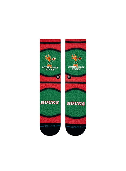 Stance HWC '68 Mini Ball Milwaukee Bucks Crew Sock