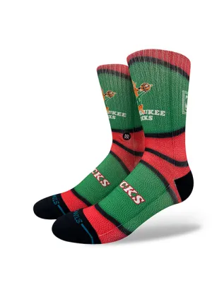 Stance HWC '68 Mini Ball Milwaukee Bucks Crew Sock