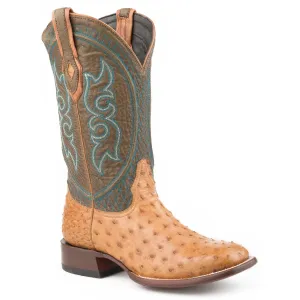 Stetson Green Men's Pablo Ostrich Square Toe 0214