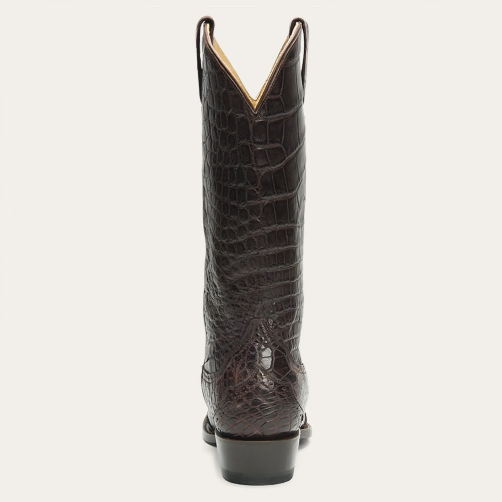 Stetson Women's Lola Brown American Alligator Snip Toe Boots 4022