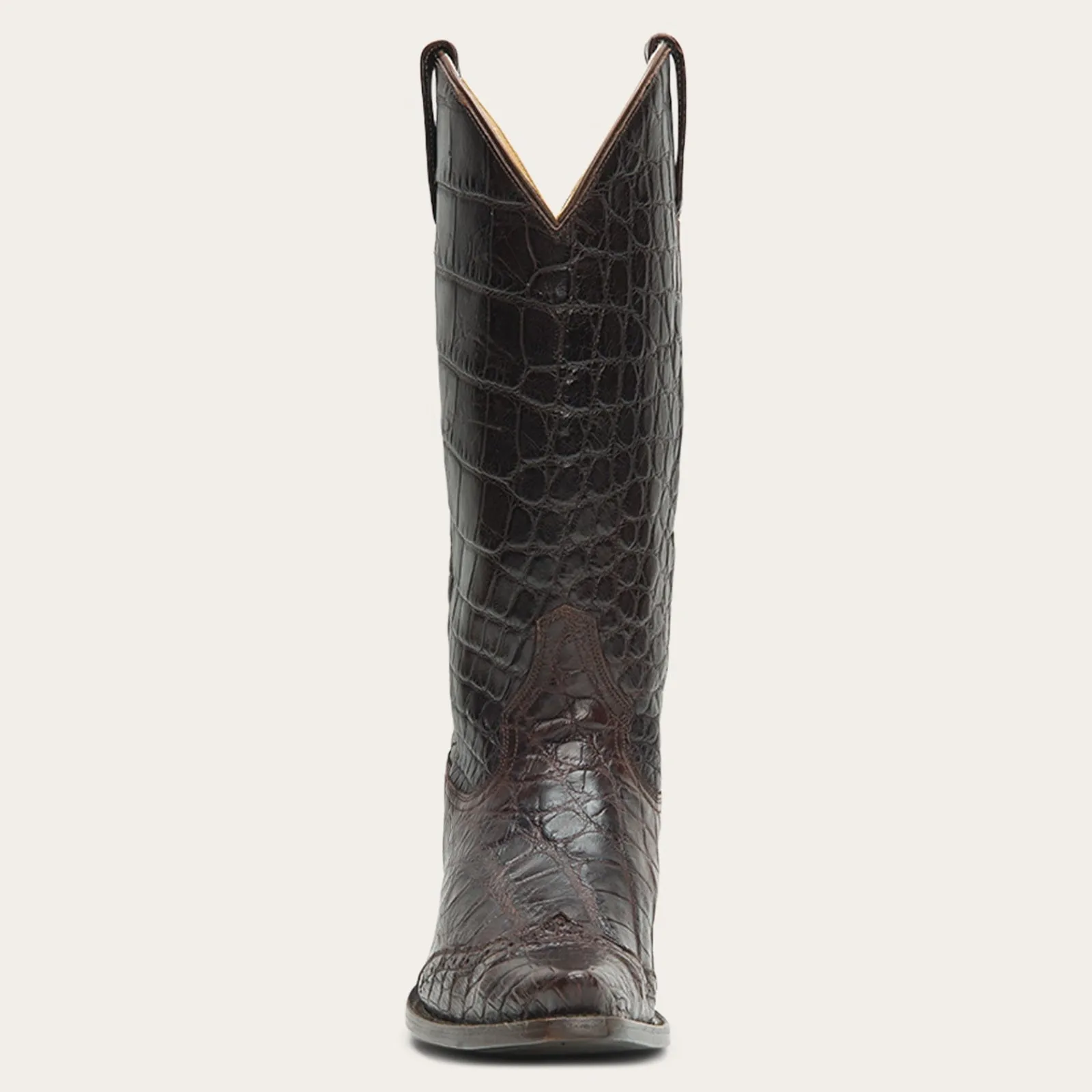 Stetson Women's Lola Brown American Alligator Snip Toe Boots 4022