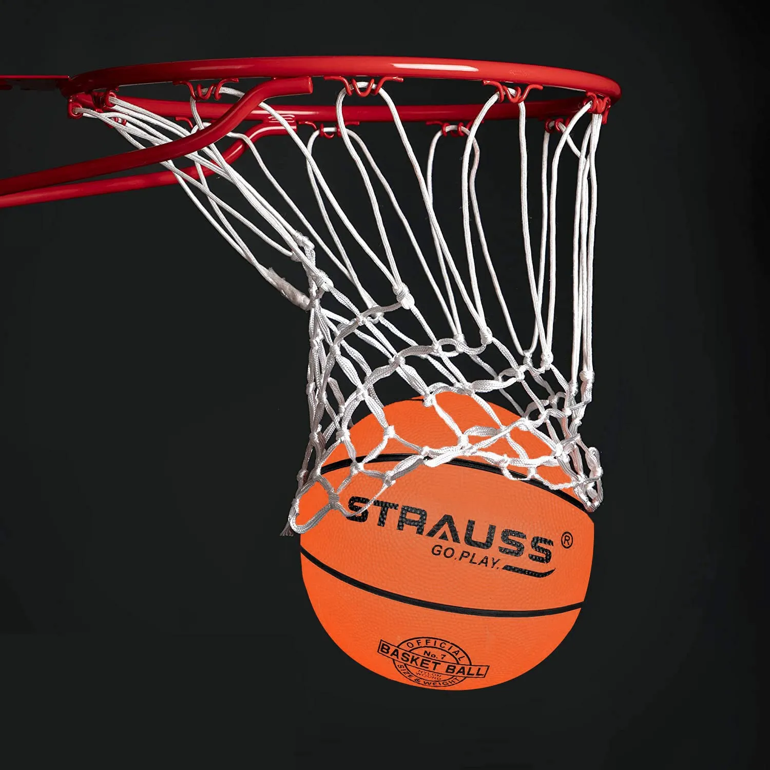 STRAUSS Zing Basketball Size 7 | Professional Basket Ball for Indoor-Outdoor Training and Match | Suitable for Hard Surface, Wooden Flooring & Synthetic Surface | for Kids and Adults