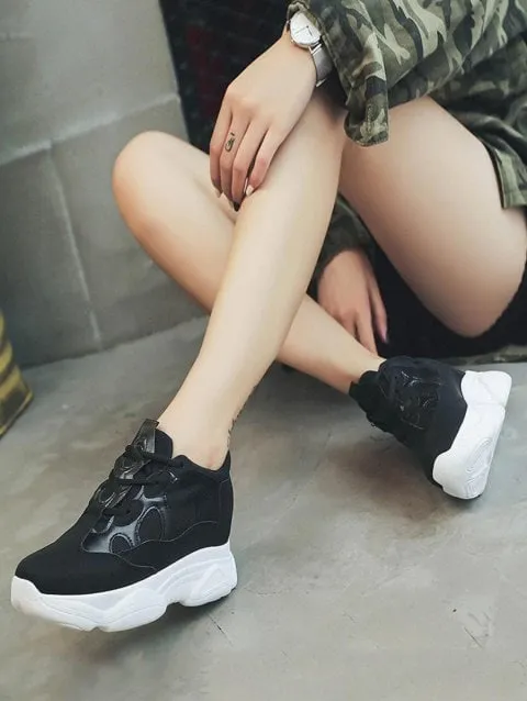 Stunning Trim Platform Running Sneakers