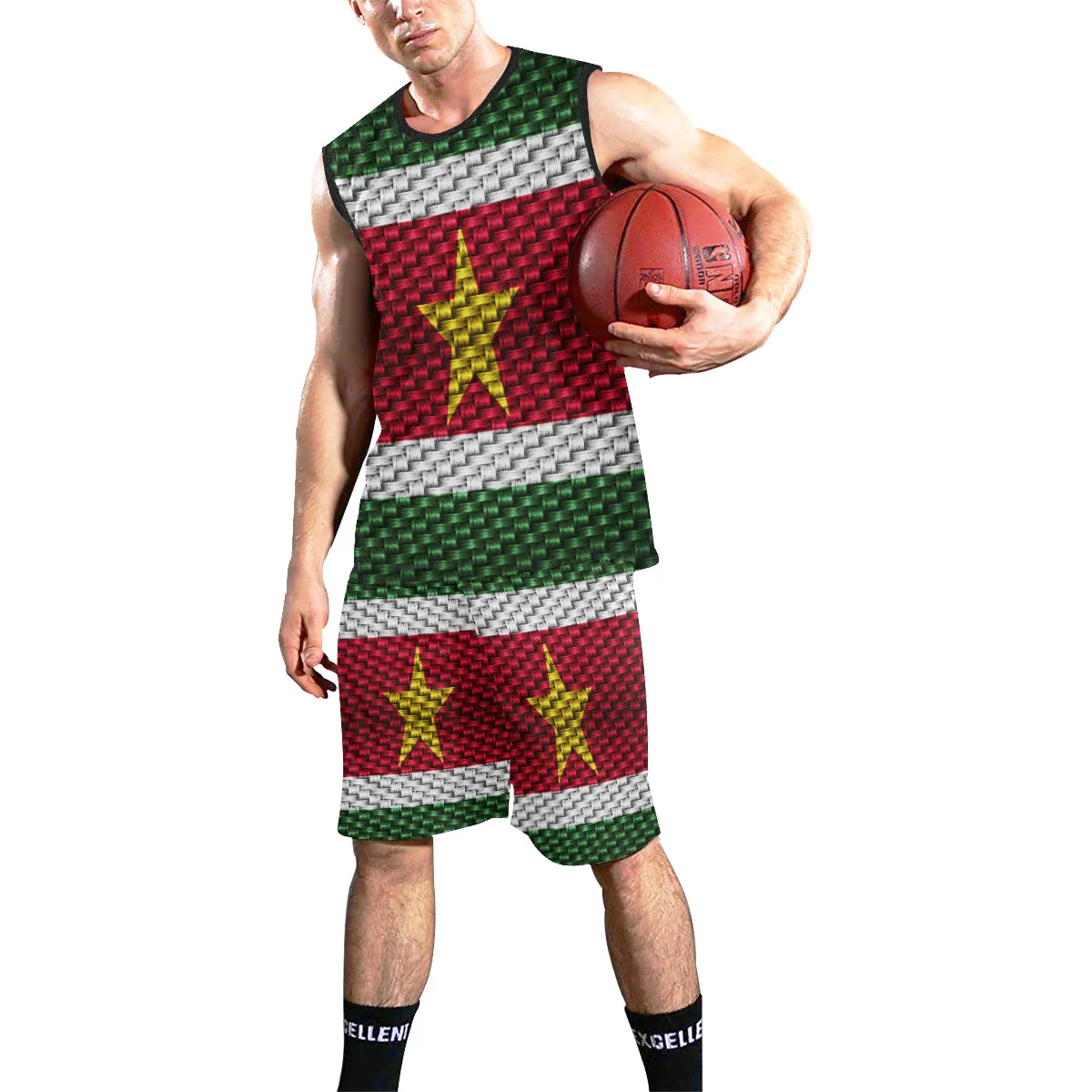 SURINAME FLAG Basketball Uniform