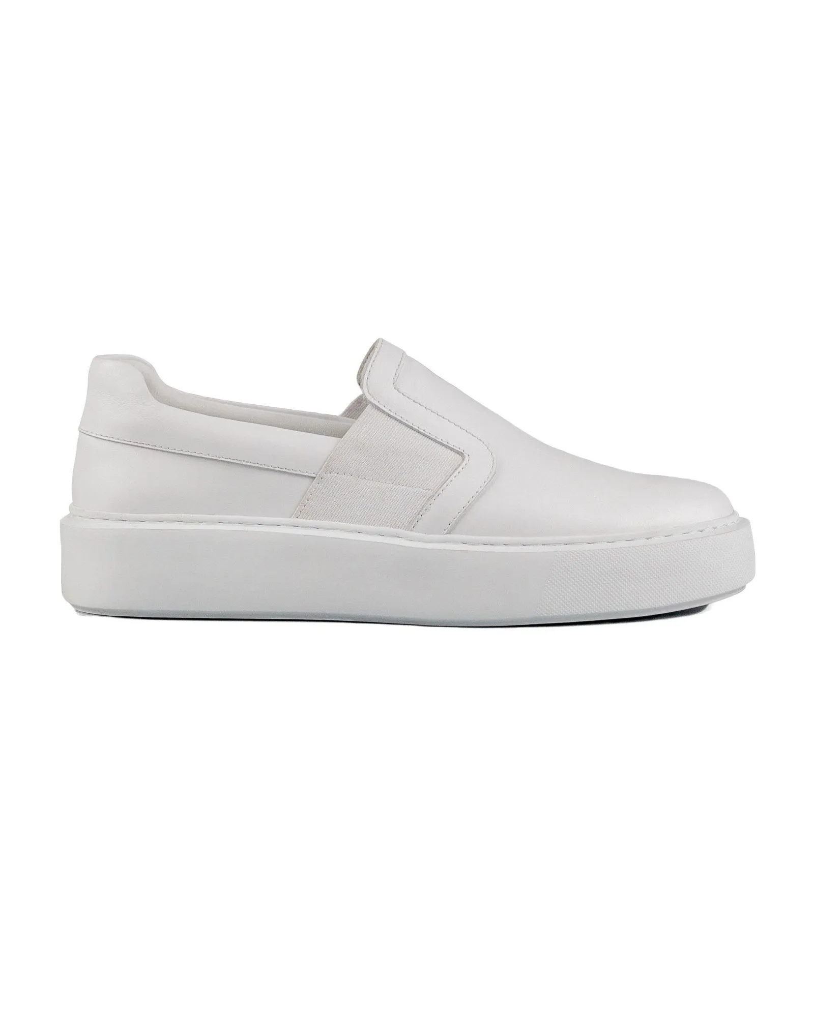 T-Integra White Genuine Leather Men's Sports Sneaker Shoes