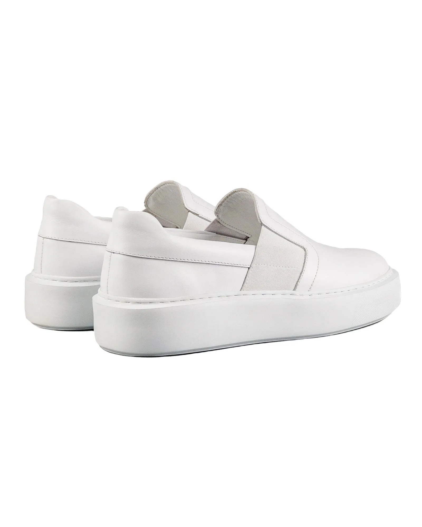 T-Integra White Genuine Leather Men's Sports Sneaker Shoes