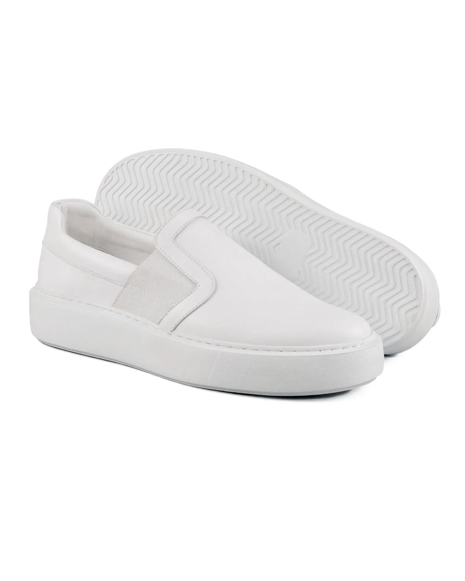 T-Integra White Genuine Leather Men's Sports Sneaker Shoes