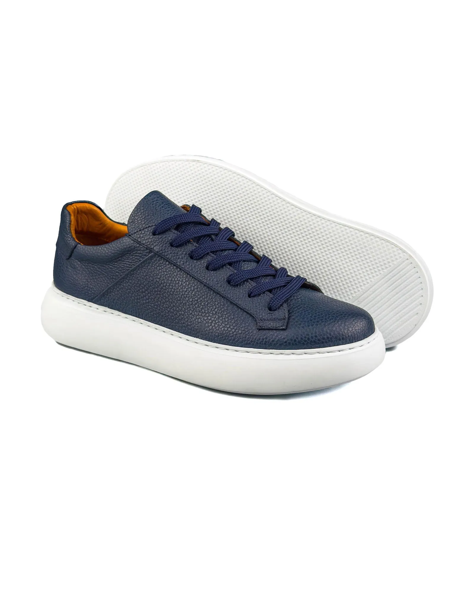 T-Spartan Navy Blue Genuine Leather Men's Sport (Sneaker) Shoes