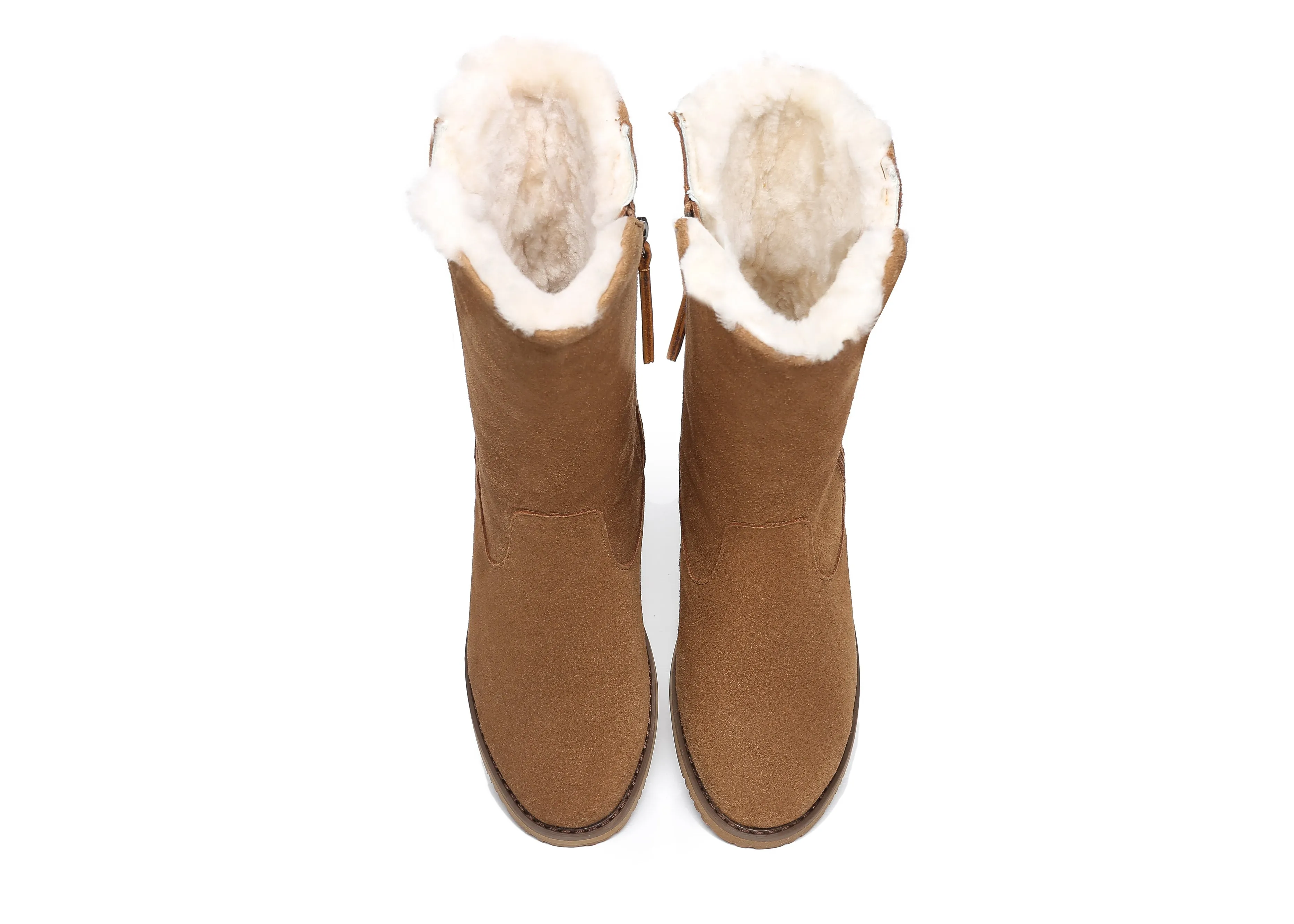 TARRAMARRA® UGG Boots Women Sheepskin Wool Mid Calf Colleen