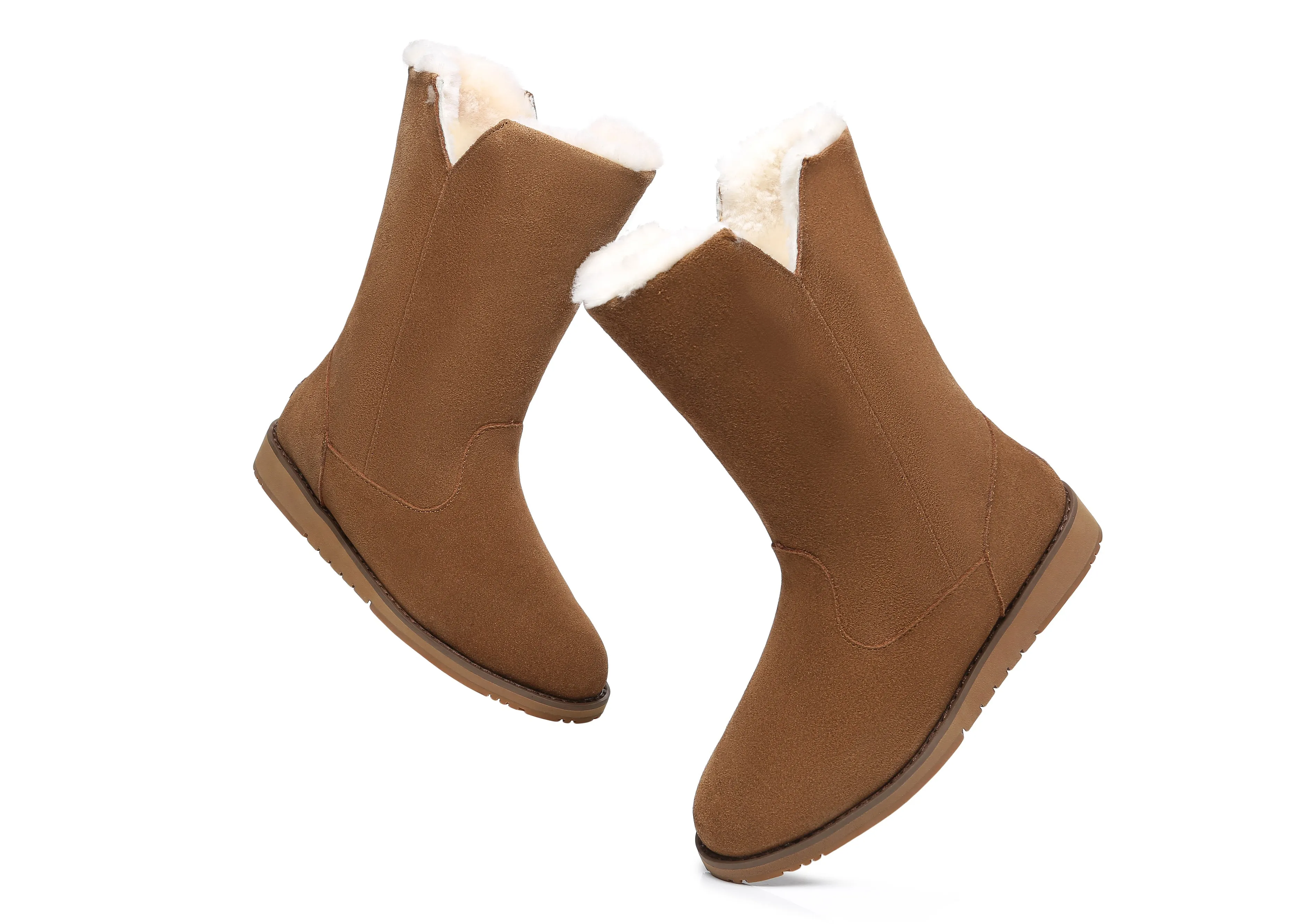 TARRAMARRA® UGG Boots Women Sheepskin Wool Mid Calf Colleen