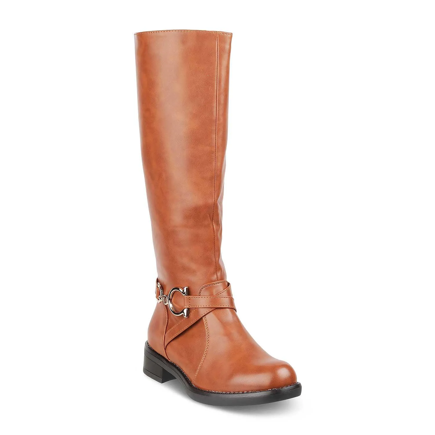 The Forsaa Tan Women's Knee-length Boots Tresmode