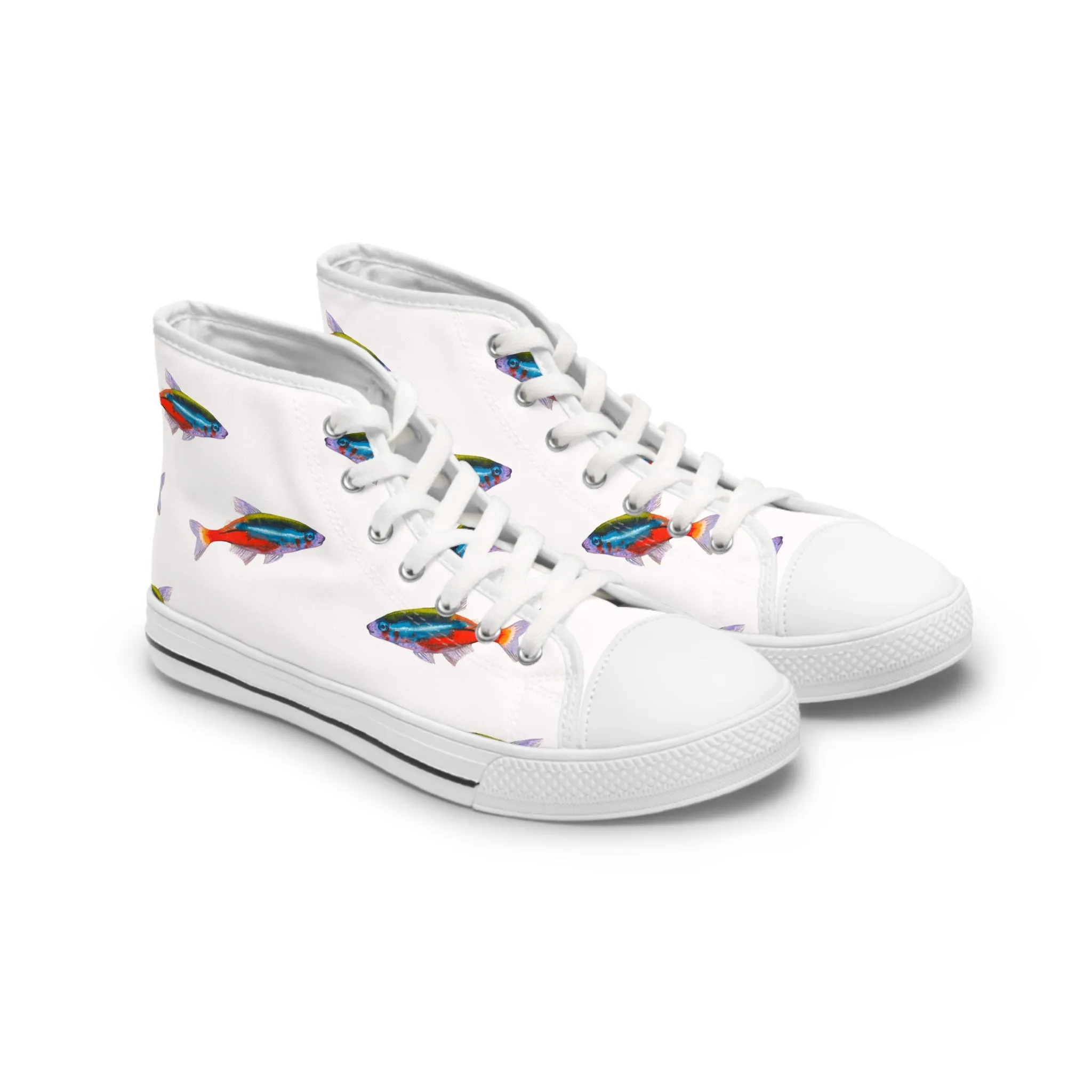 Tropical Neon Tetra Women's High Top Sneakers