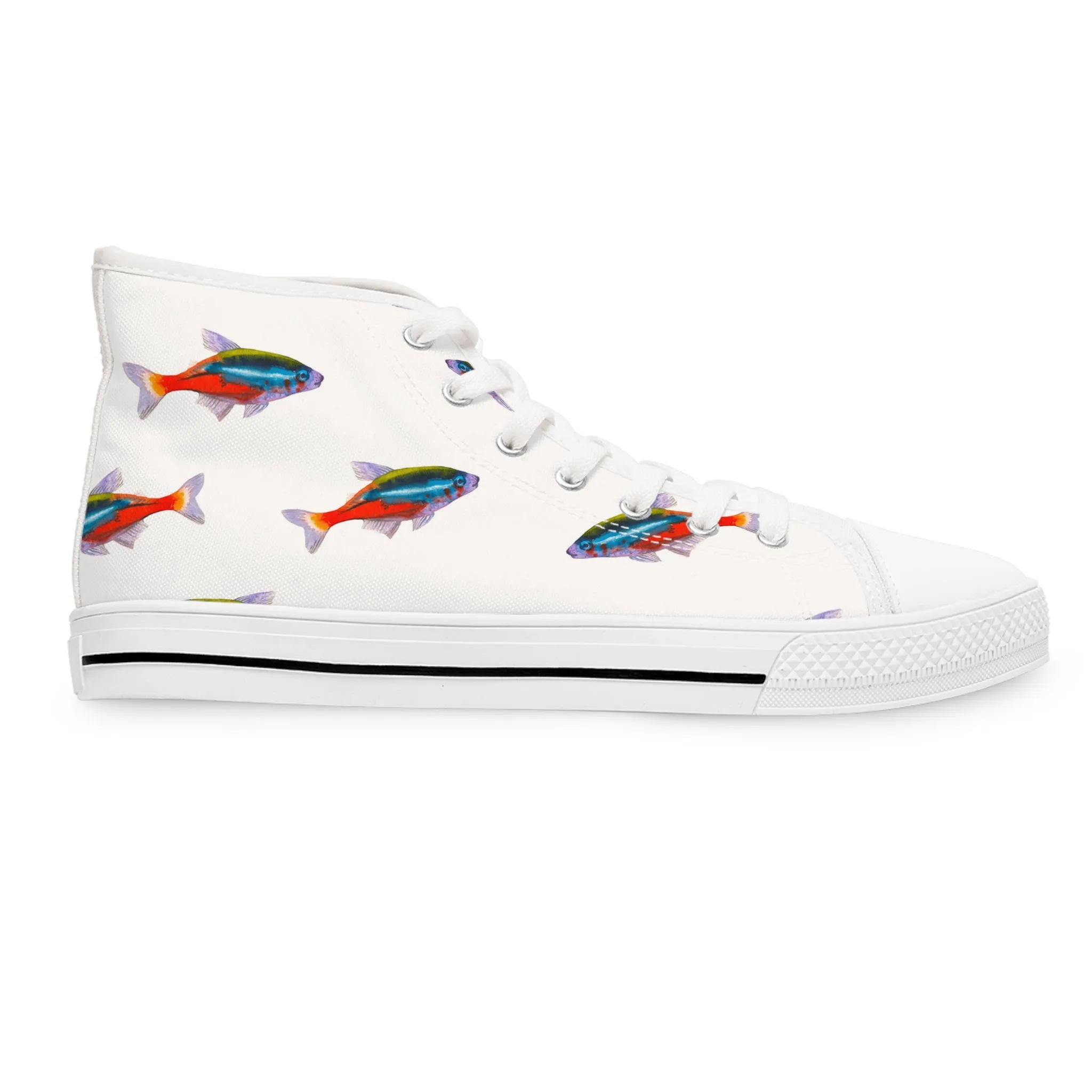 Tropical Neon Tetra Women's High Top Sneakers