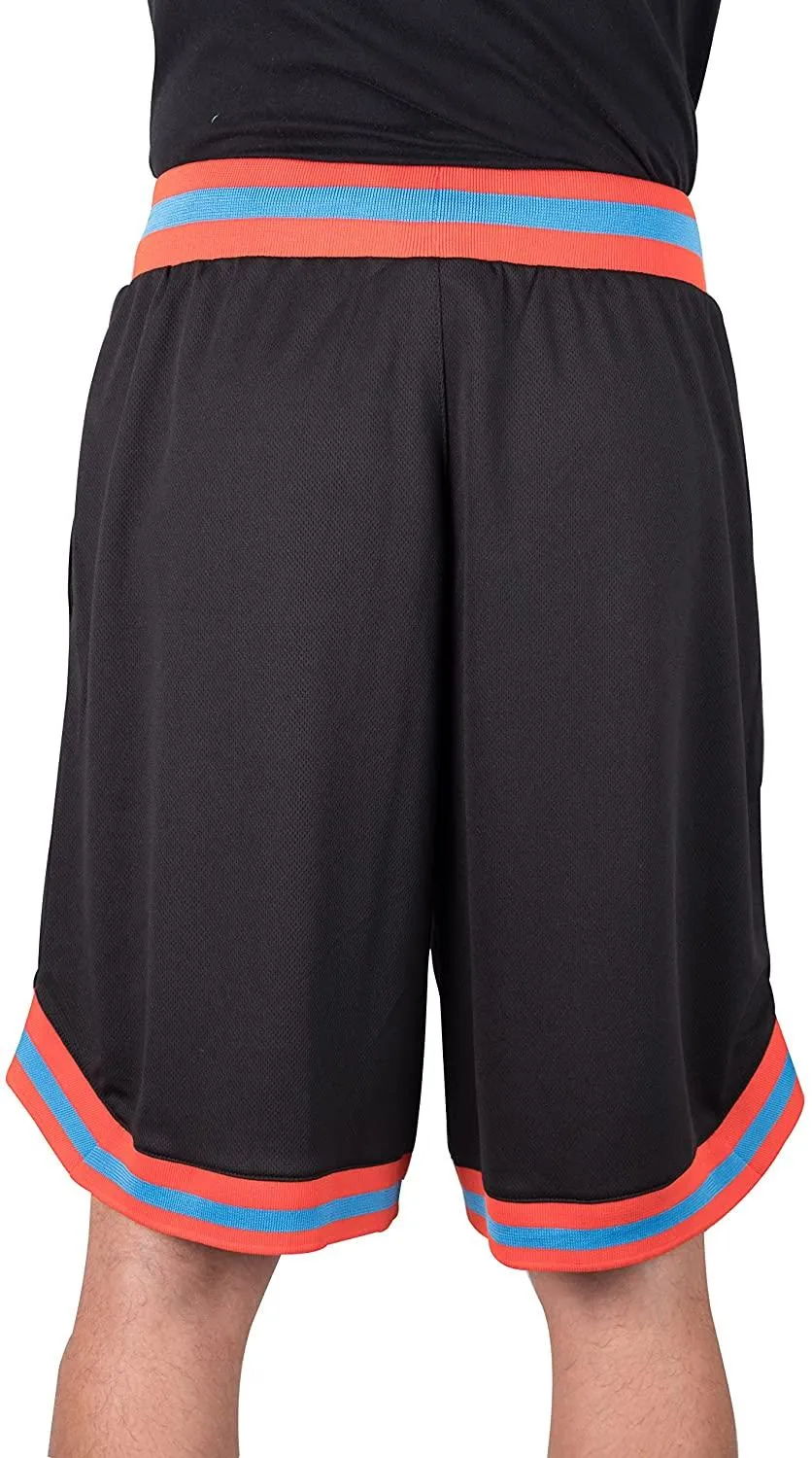 Ultra Game NBA Official Men’s Active Knit Basketball Training Shorts - Unisex, Oklahoma City Thunder, Black|Oklahoma City Thunder