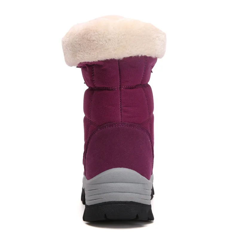 Uniwim Christmas Gifts Velvet Warm Cotton Snow Boots High Cotton-padded Shoes