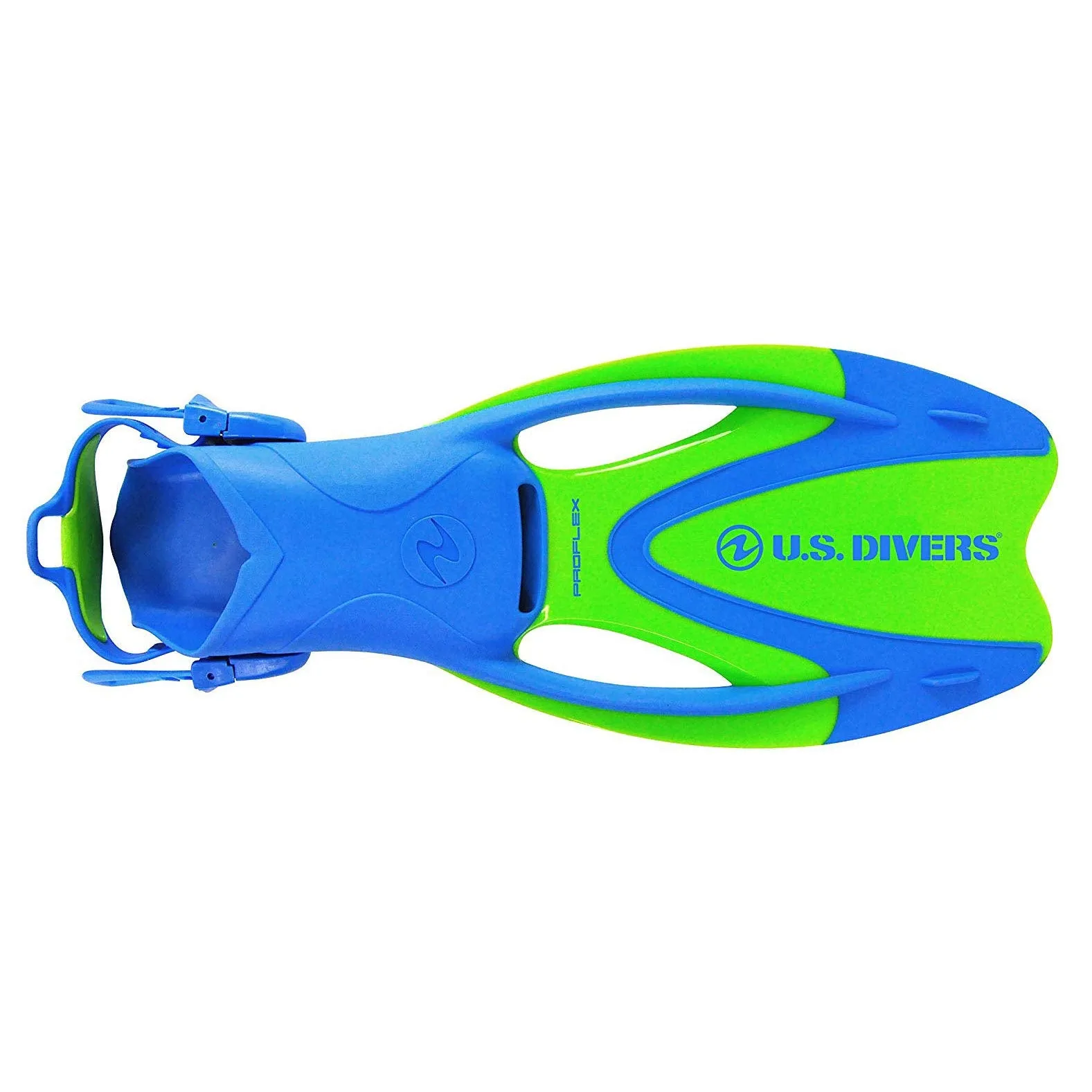 U.S. Divers Dorado II Junior Mask, ProFlex Fins, Seabreeze DX Snorkel Youth Set, Small Fins Fit Kids Sizes 9 to 13, Blue/Yellow