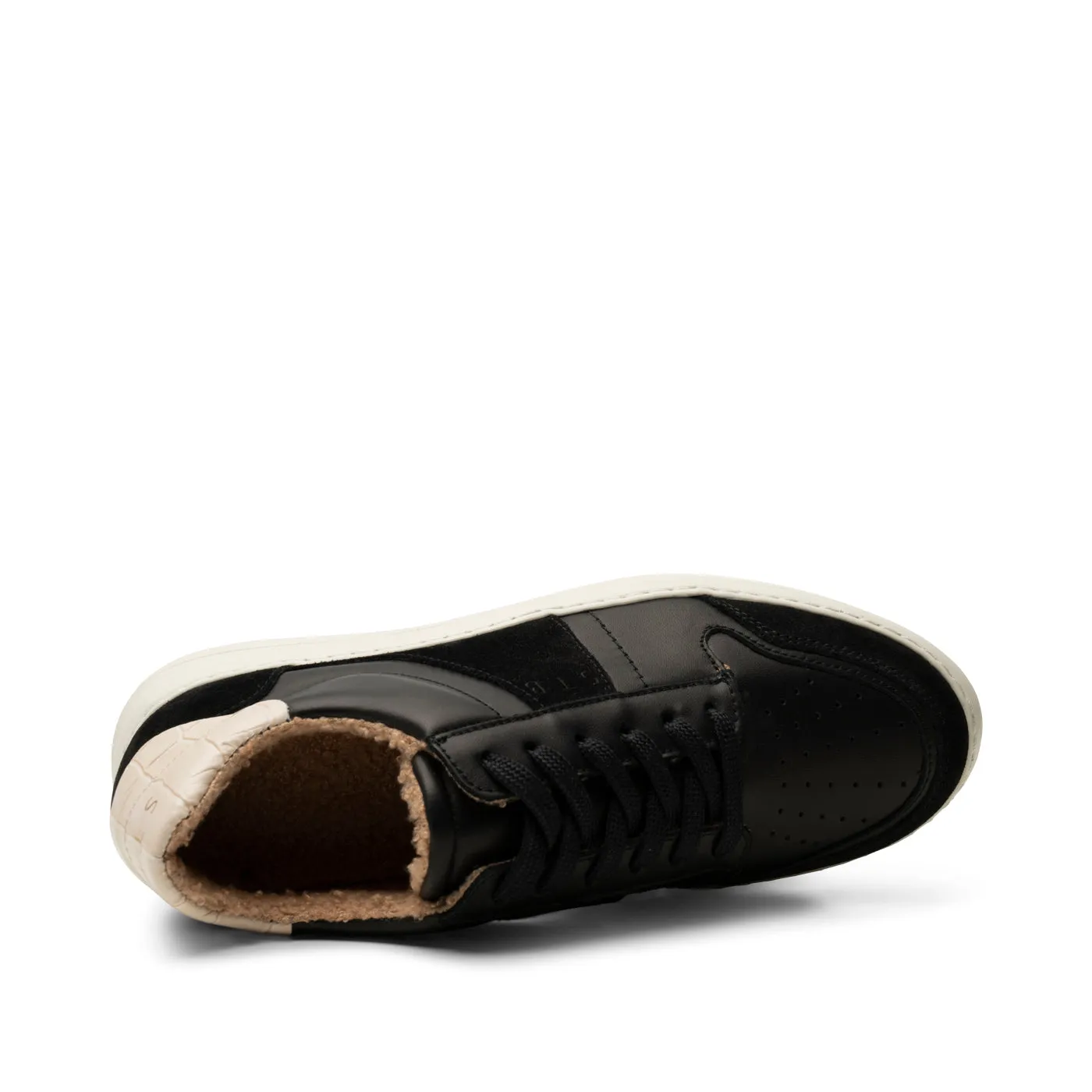 Valda sneaker leather warm - BLACK