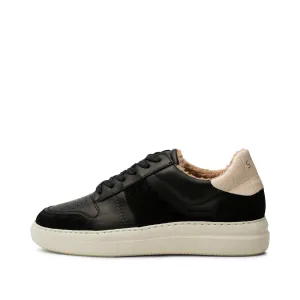 Valda sneaker leather warm - BLACK