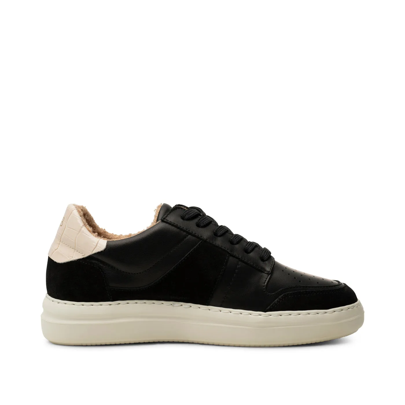 Valda sneaker leather warm - BLACK