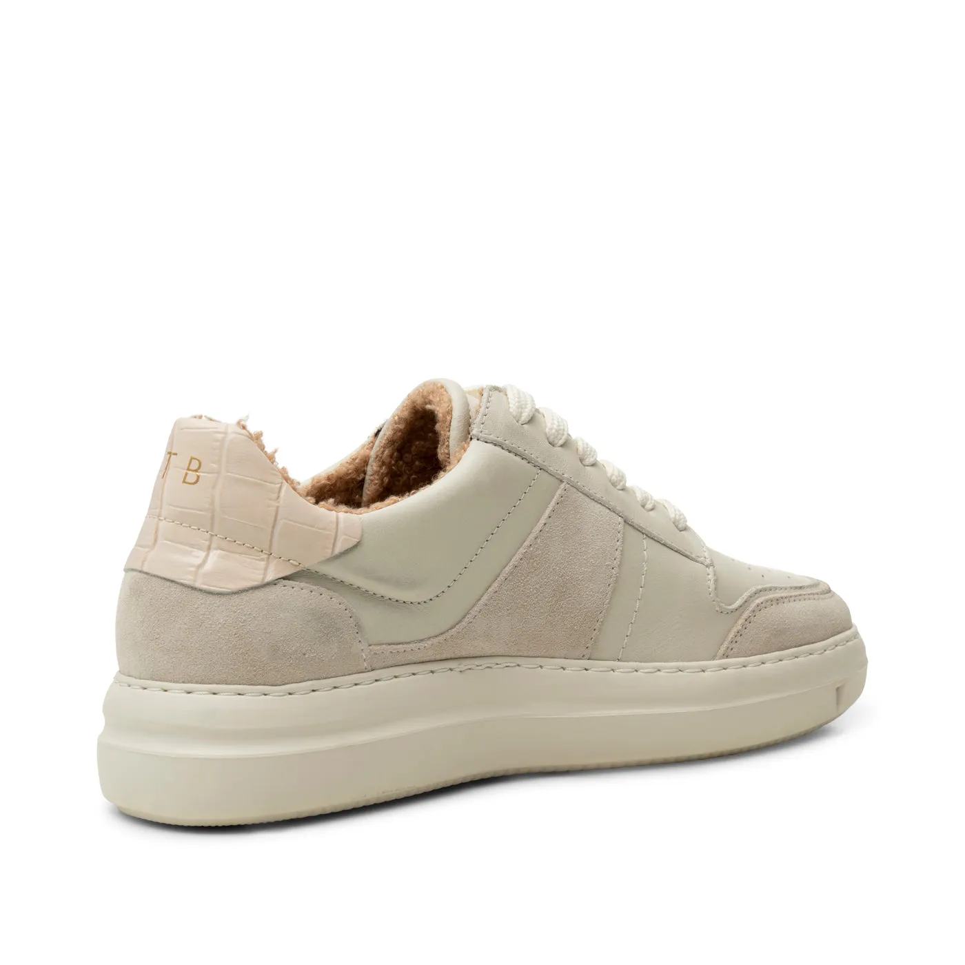 Valda sneaker leather warm - OFF WHITE