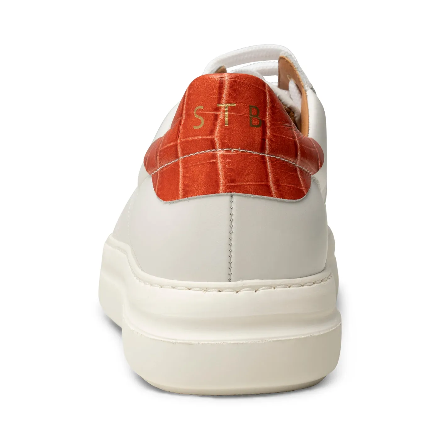 Valda sneaker leather - WHITE/ RED