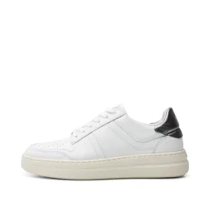 Valda sneaker suede leather - WHITE/SILVER