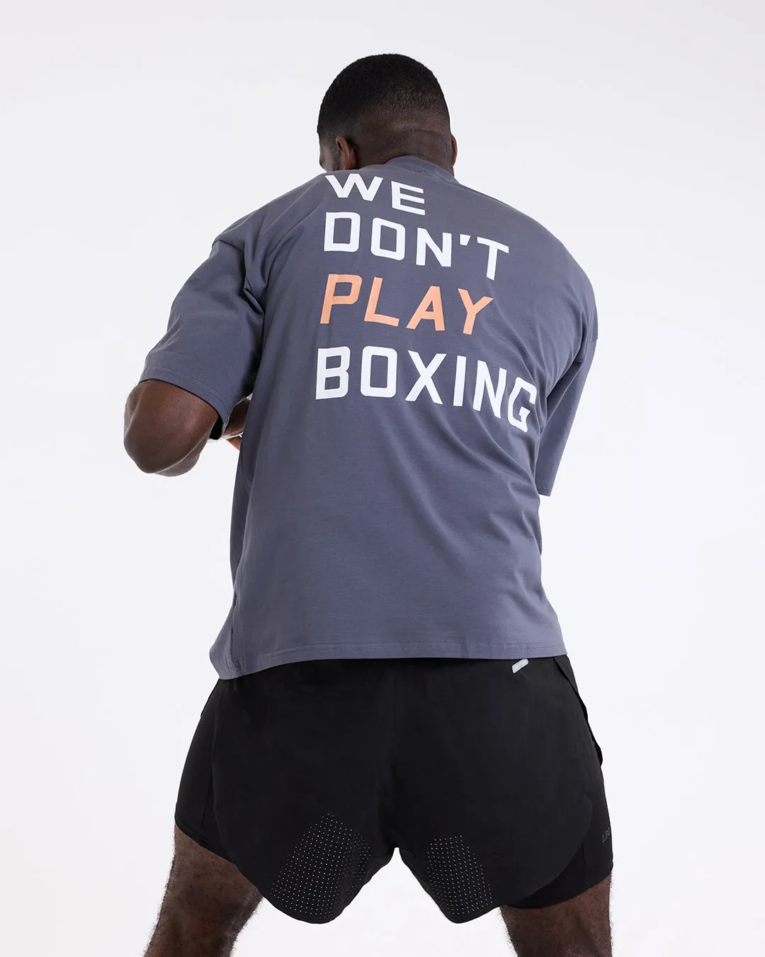 We Don't Play Boxing Oversized T-Shirt - Charcoal