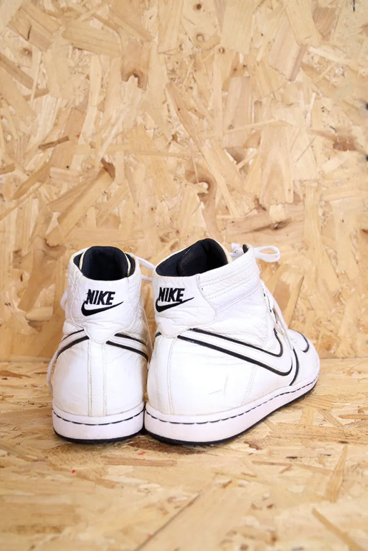 White Patent High Top Trainers