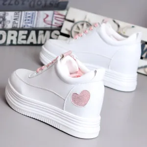 White Platform High Top Sneakers KF30007