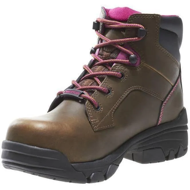 Wolverine Women's Merlin 6" Comp Toe WP EH Work Boot - Brown - W10383