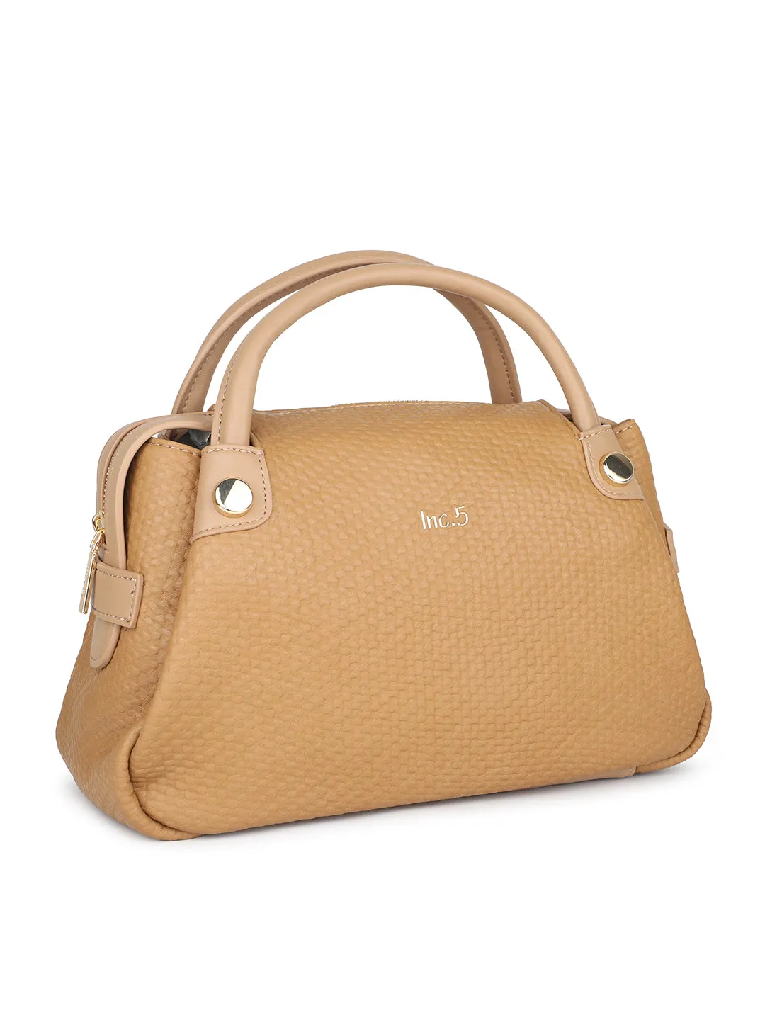 Women Camel Textured Shoulder Bag