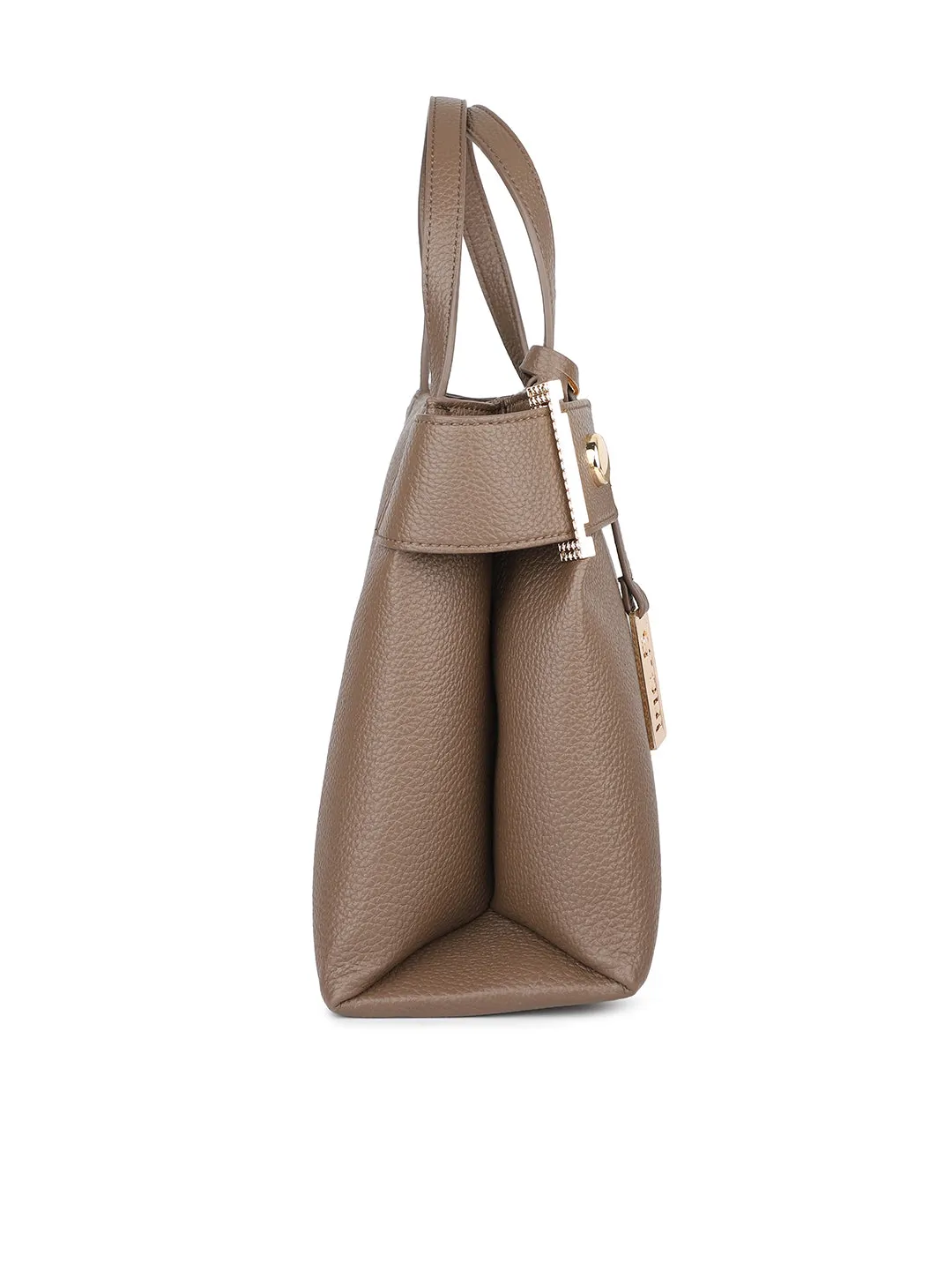 Women Chikoo Structured Shoulder Bag